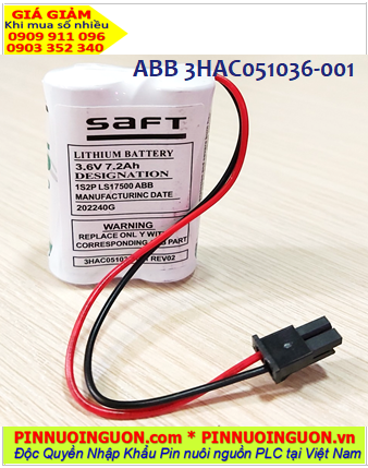 ABB 3HAC051036-001; Pin nuôi nguồn ABB 3HAC051036-001 lithium 3.6v 7200mAh _Xuất xứ Pháp